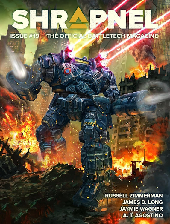 Shrapnel Issue 19 and restocks are up from Catalyst for BattleTech!