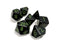 Opaque: Polyhedral Black/Green 7-Die Set