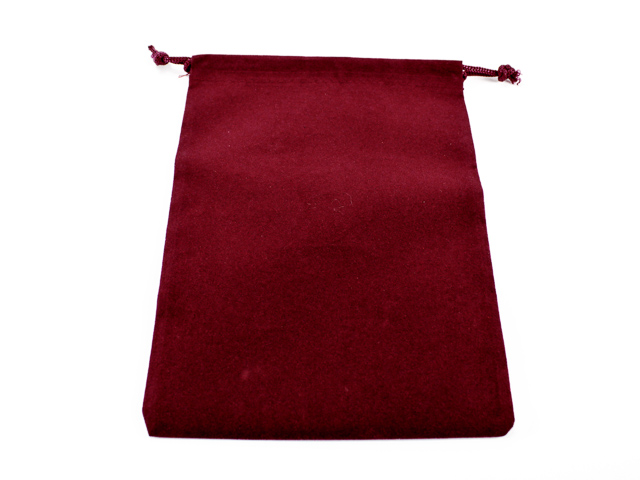 Dice Bag Suedecloth Burgundy Large