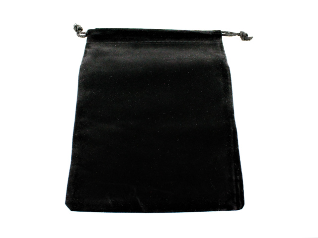 Dice Bag Suedecloth Black Large