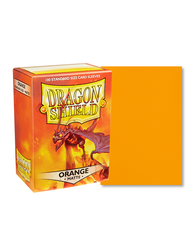 Dragon Shields: (100) Matte Orange