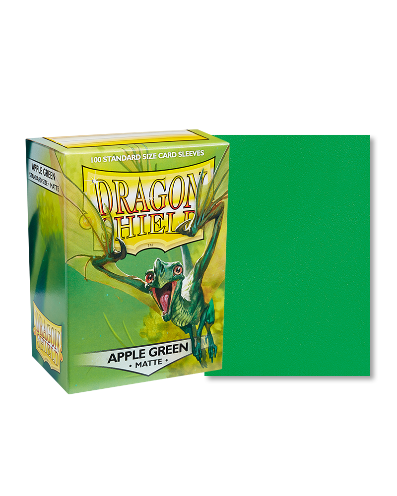 Dragon Shields: (100) Matte Apple Green