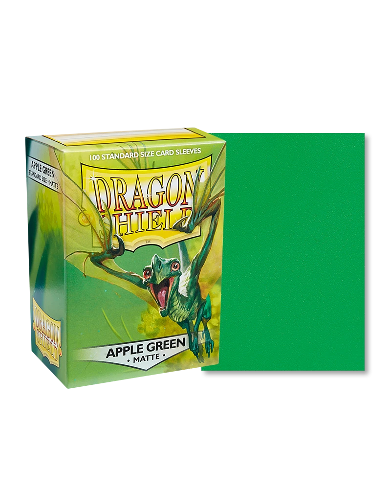 Dragon Shields: (100) Matte Apple Green