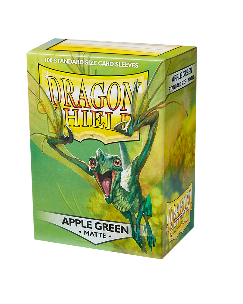 Dragon Shields: (100) Matte Apple Green