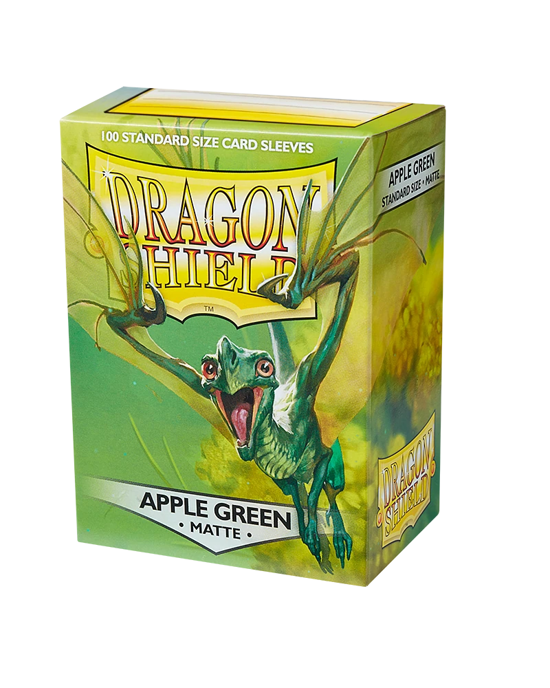 Dragon Shields: (100) Matte Apple Green