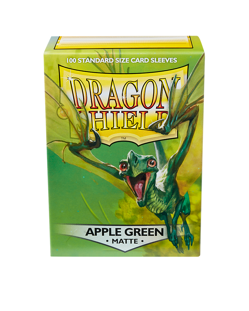 Dragon Shields: (100) Matte Apple Green