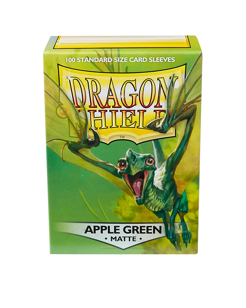 Dragon Shields: (100) Matte Apple Green