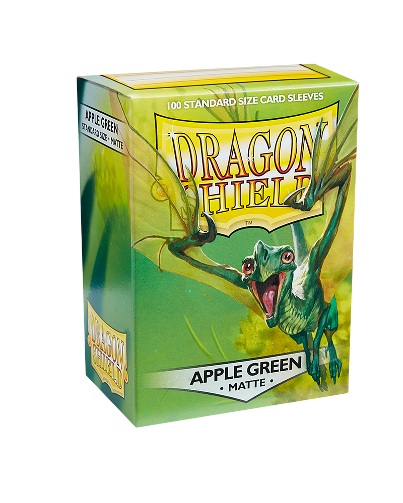 Dragon Shields: (100) Matte Apple Green