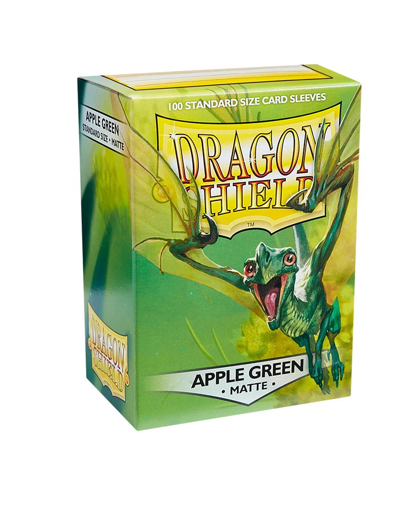 Dragon Shields: (100) Matte Apple Green