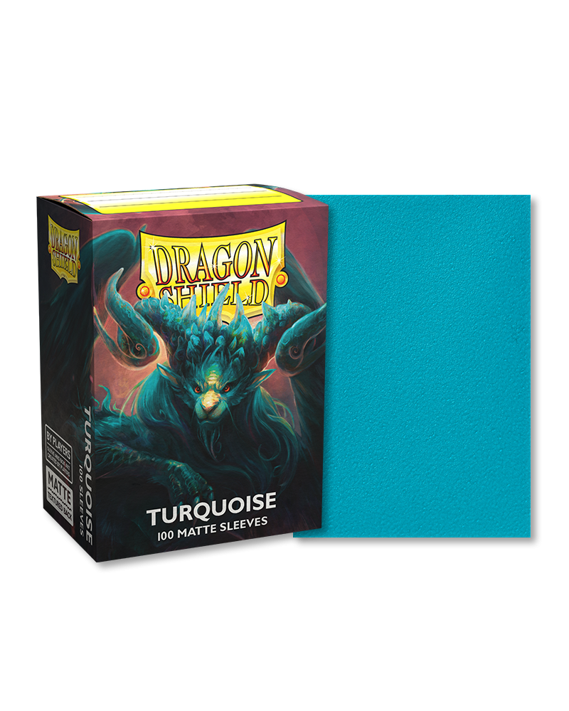 Dragon Shields: (100) Matte Turquoise