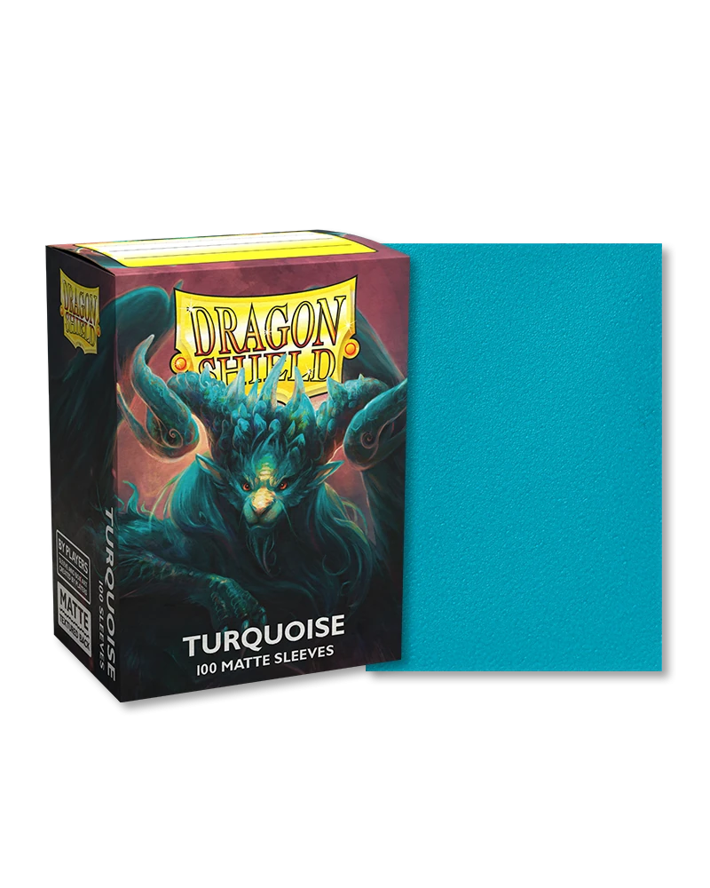 Dragon Shields: (100) Matte Turquoise