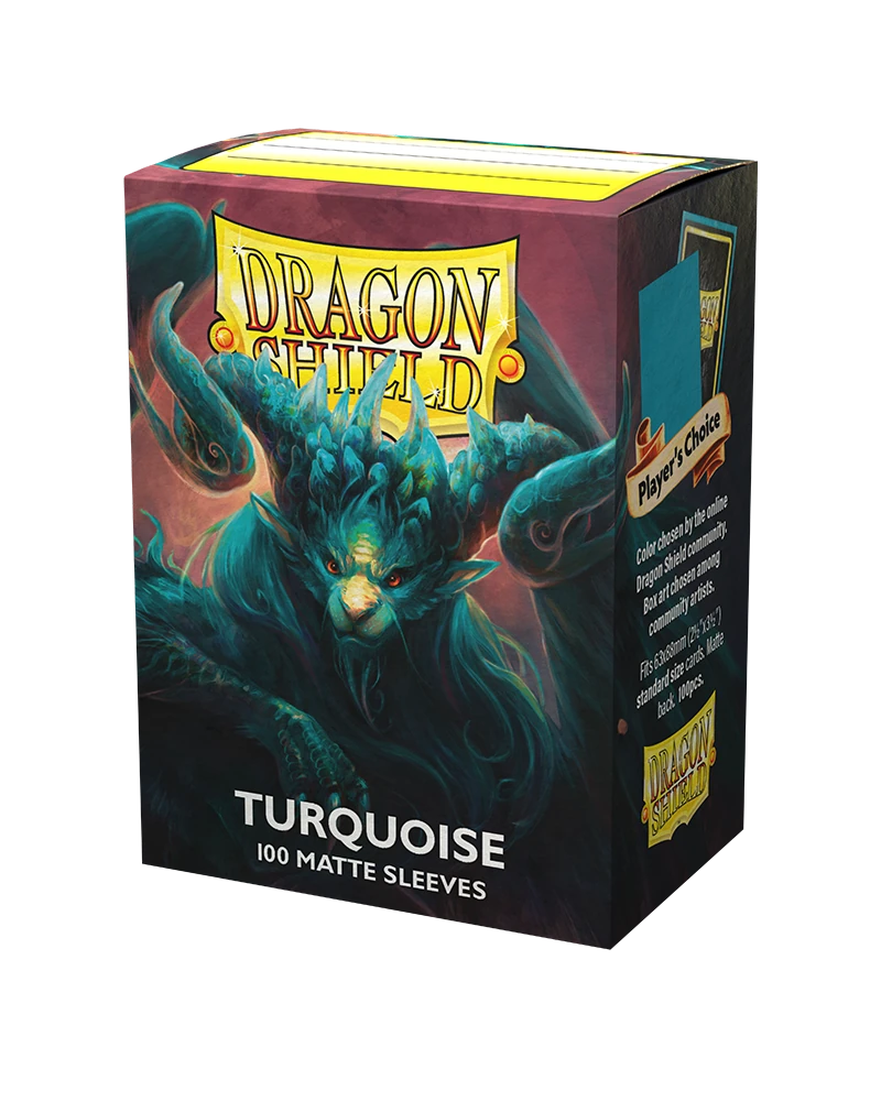 Dragon Shields: (100) Matte Turquoise