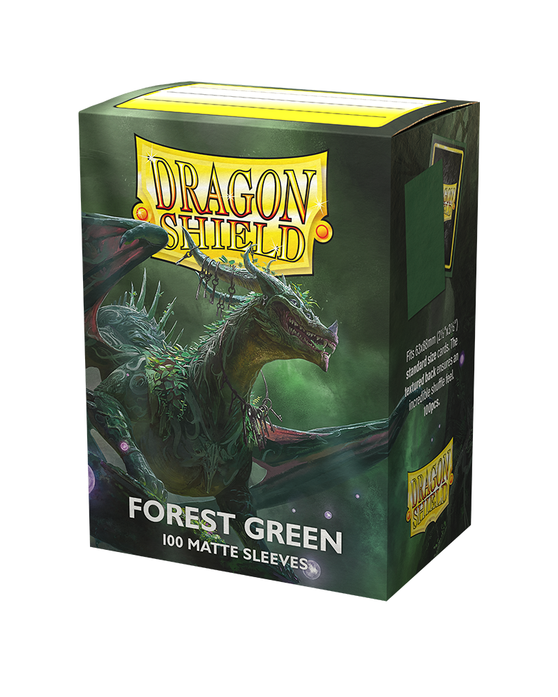 Dragon Shields: (100) Matte Forest Green