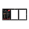 35PT 3-Card Black Border UV ONE-TOUCH® Magnetic Holder