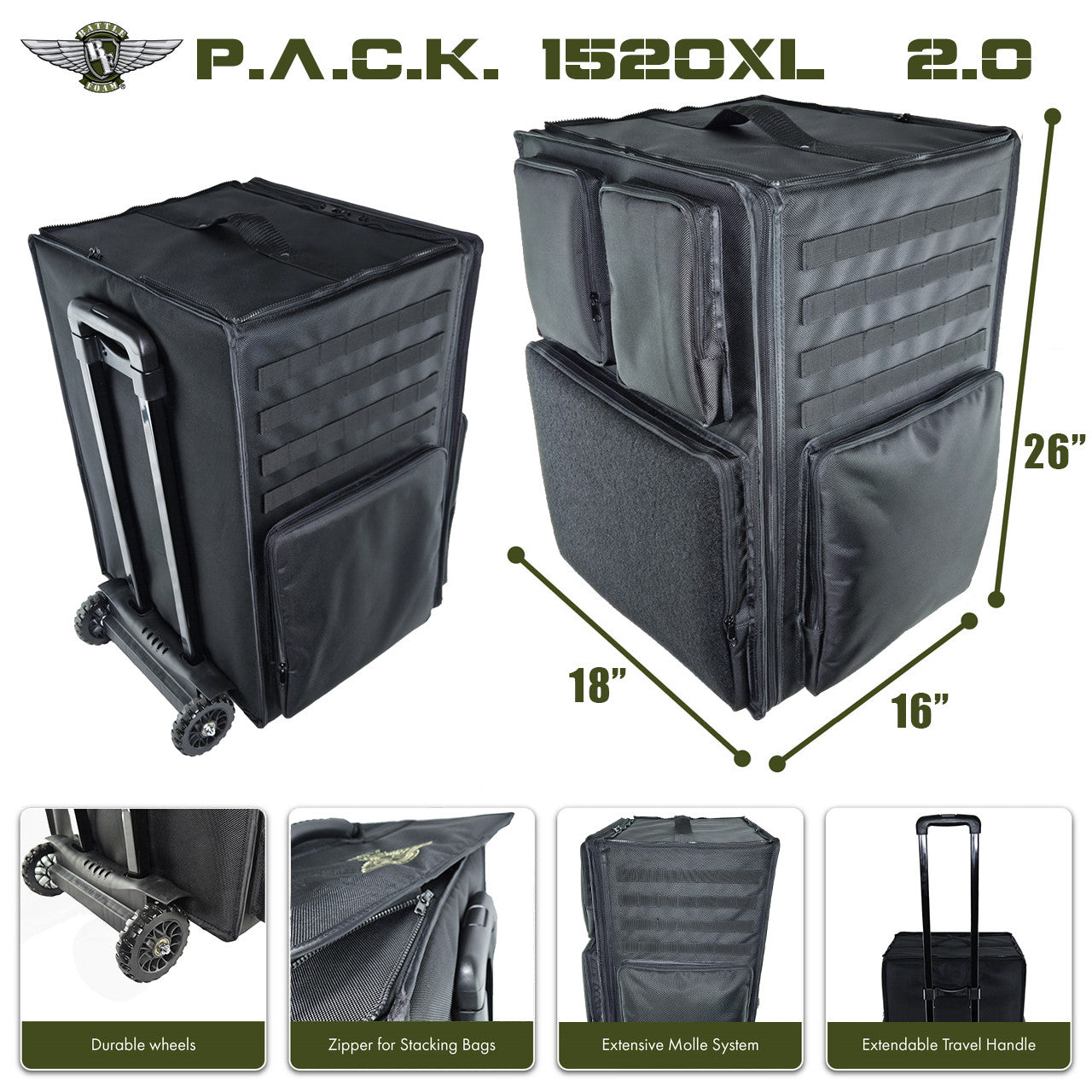 (1520) P.A.C.K. 1520XL 2.0 Empty (Black)