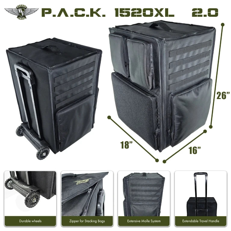 (1520) P.A.C.K. 1520XL 2.0 Pluck Foam Load Out (Black)
