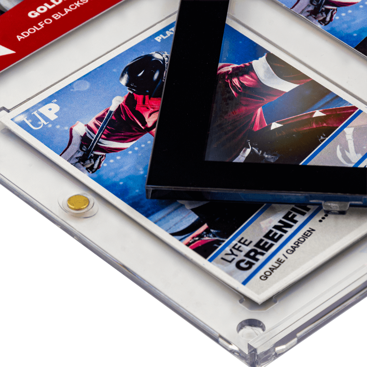 35PT 9-Card Black Border UV ONE-TOUCH® Magnetic Holder