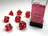 Translucent: Polyhedral Red/White 7-Die Set