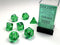 Translucent: Polyhedral Green/White 7-Die Set