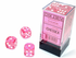 Translucent: 16mm D6 Pink/White Dice Block (12 Dice)