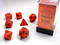 Opaque: Polyhedral Orange/Black 7-Die Set