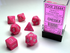 Opaque: Polyhedral Pink/White 7-Die Set