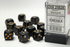 Opaque: 16mm D6 Black/Gold Dice Block (12 Dice)