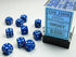 Opaque: 12mm D6 Blue/White (36)