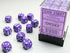 Opaque: 12mm D6 Purple/White (36)
