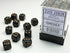 Opaque: 12mm D6 Black/Gold (36)