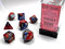 Gemini: Polyhedral Blue-Red/Gold 7-Die Set