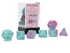 Gemini: Polyhedral Gel Green-Pink/Blue Luminary 7-Die Set