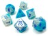Gemini: Polyhedral Pearl Turquoise-White/Blue Luminary 7-Die Set