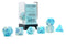 Gemini: Polyhedral Pearl Turquoise-White/Blue Luminary 7-Die Set