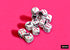 Gemini: Black-White/Pink 16mm D6 (12 dice)