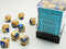 Gemini: 12mm D6 Blue-Gold/White (36)