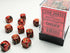 Gemini: 12mm D6 Black-Red/Gold (36)