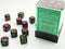 Gemini: 12mm D6 Green-Purple/Gold (36)