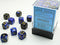 Gemini: 12mm D6 Black-Blue/Gold (36)