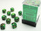Gemini: 12mm D6 Black-Green/Gold (36)