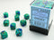 Gemini: 12mm D6 Blue-Teal/Gold (36)