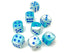 Gemini: 12mm D6 Pearl Turquoise-White/Blue Luminary (36)