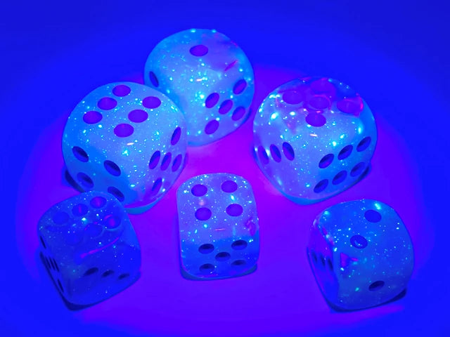 Gemini: 12mm D6 Pearl Turquoise-White/Blue Luminary (36)