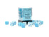 Gemini: 12mm D6 Pearl Turquoise-White/Blue Luminary (36)