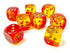 Gemini: 12mm D6 Translucent Red-Yellow/Gold (36)