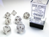 Frosted: Polyhedral Clear/Black 7-Die Set