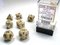 Marble: Polyhedral Ivory/Black 7-Die Set