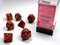 Scarab: Polyhedral Scarlet/Gold 7-Die Set