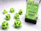 Vortex: Polyhedral Bright Green/Black 7-Die Set