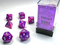 Festive: Polyhedral Violet/White 7-Die Set